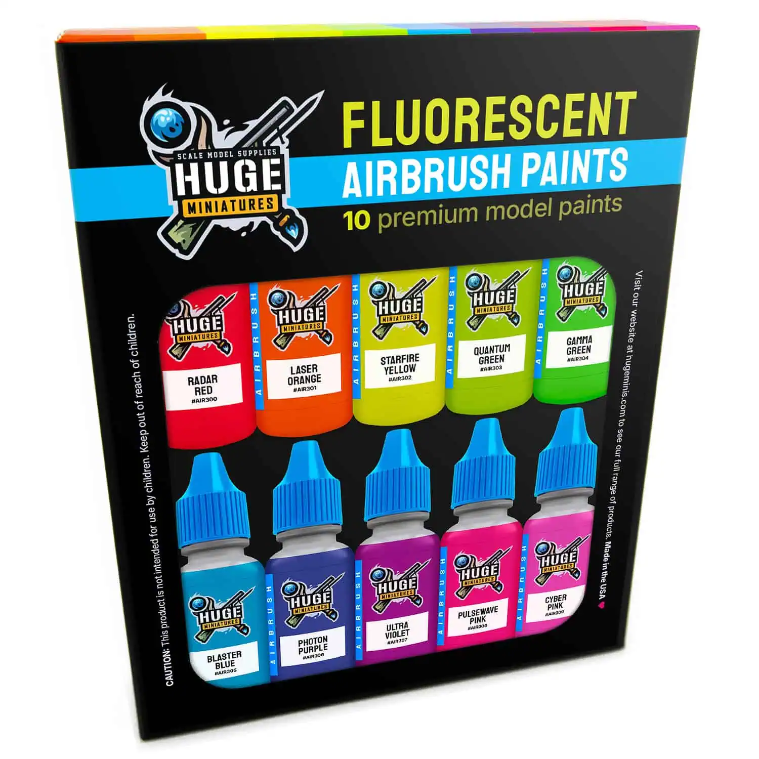 Fluorescent Airbrush Paint Box